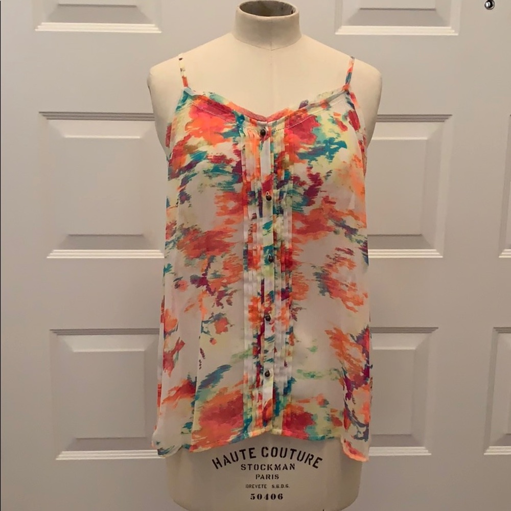 Arizona Jean Co. Sheer Floral Top